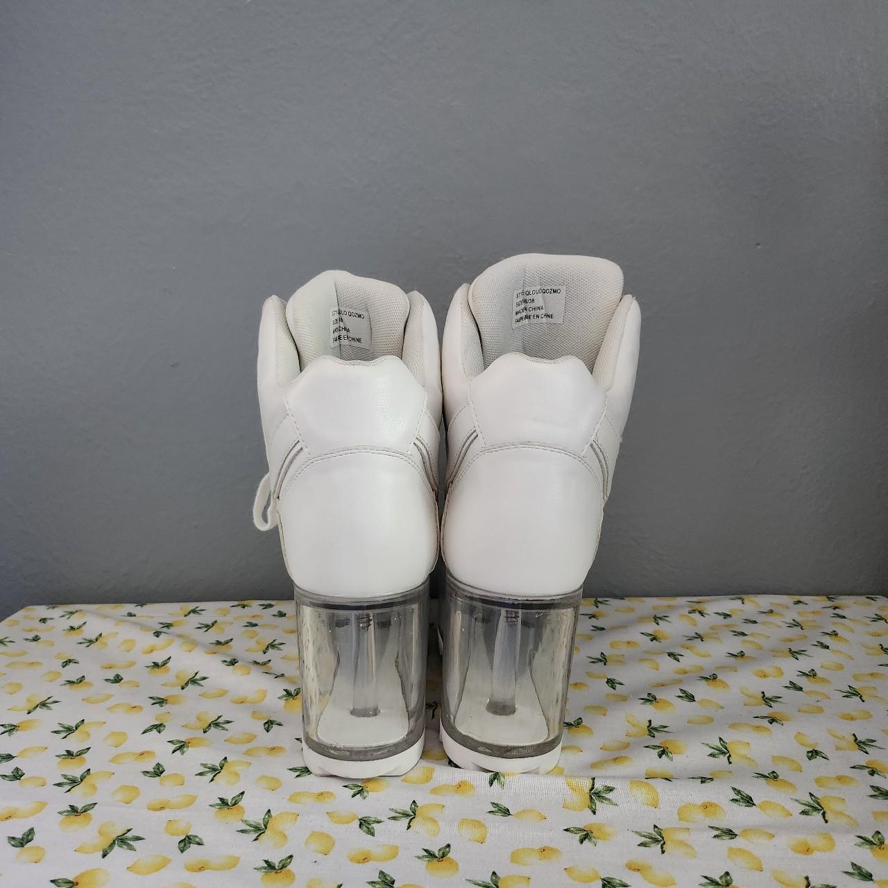 yru white platform sneakers