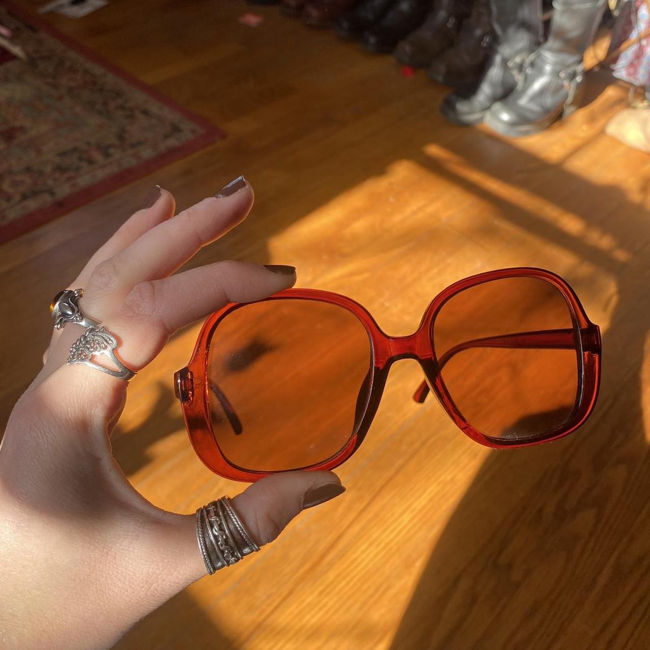 70s style sunglasses Nice amber colored... Depop
