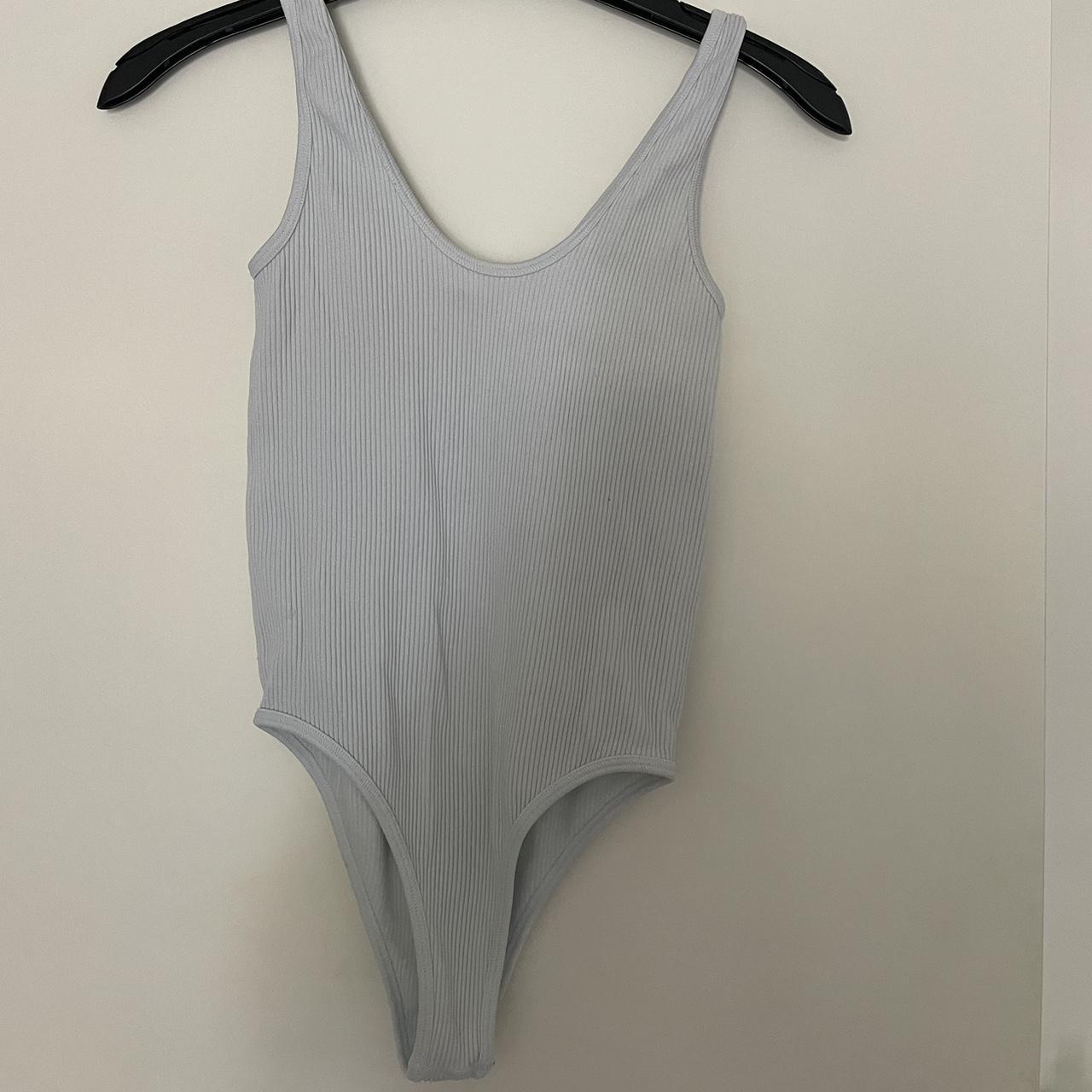 Zara baby blue rubber bodysuit Great condition... Depop