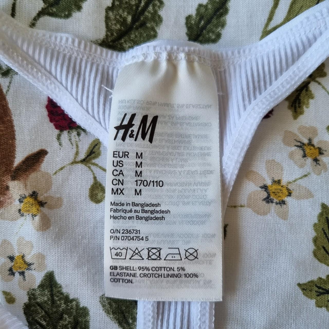 H&M Women's Grey and White Panties Depop