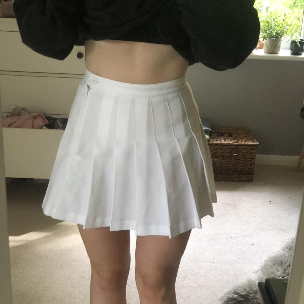 American apparel white skirt Size M (I’m a size 10... - Depop