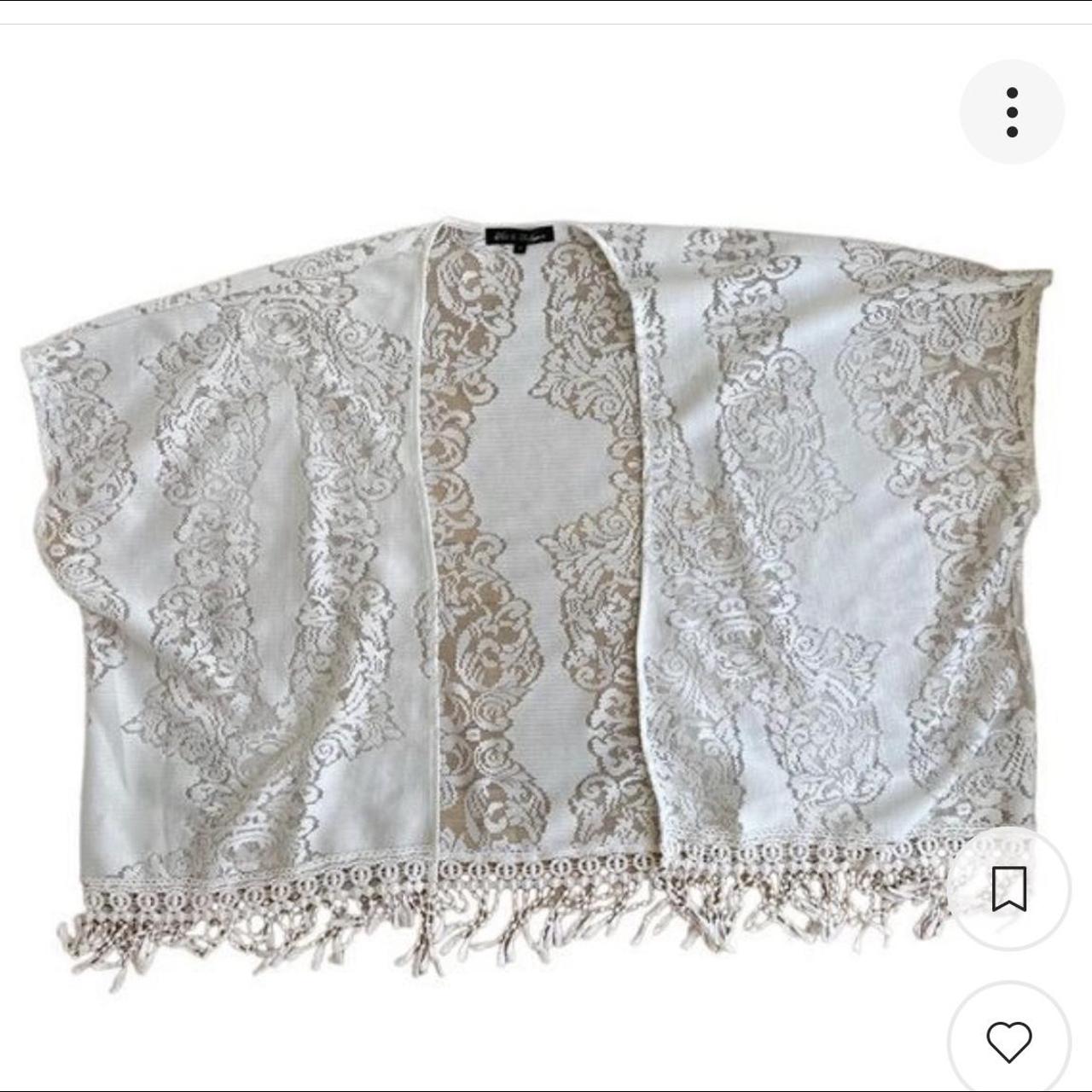 Women's White and Cream Cardigan Depop