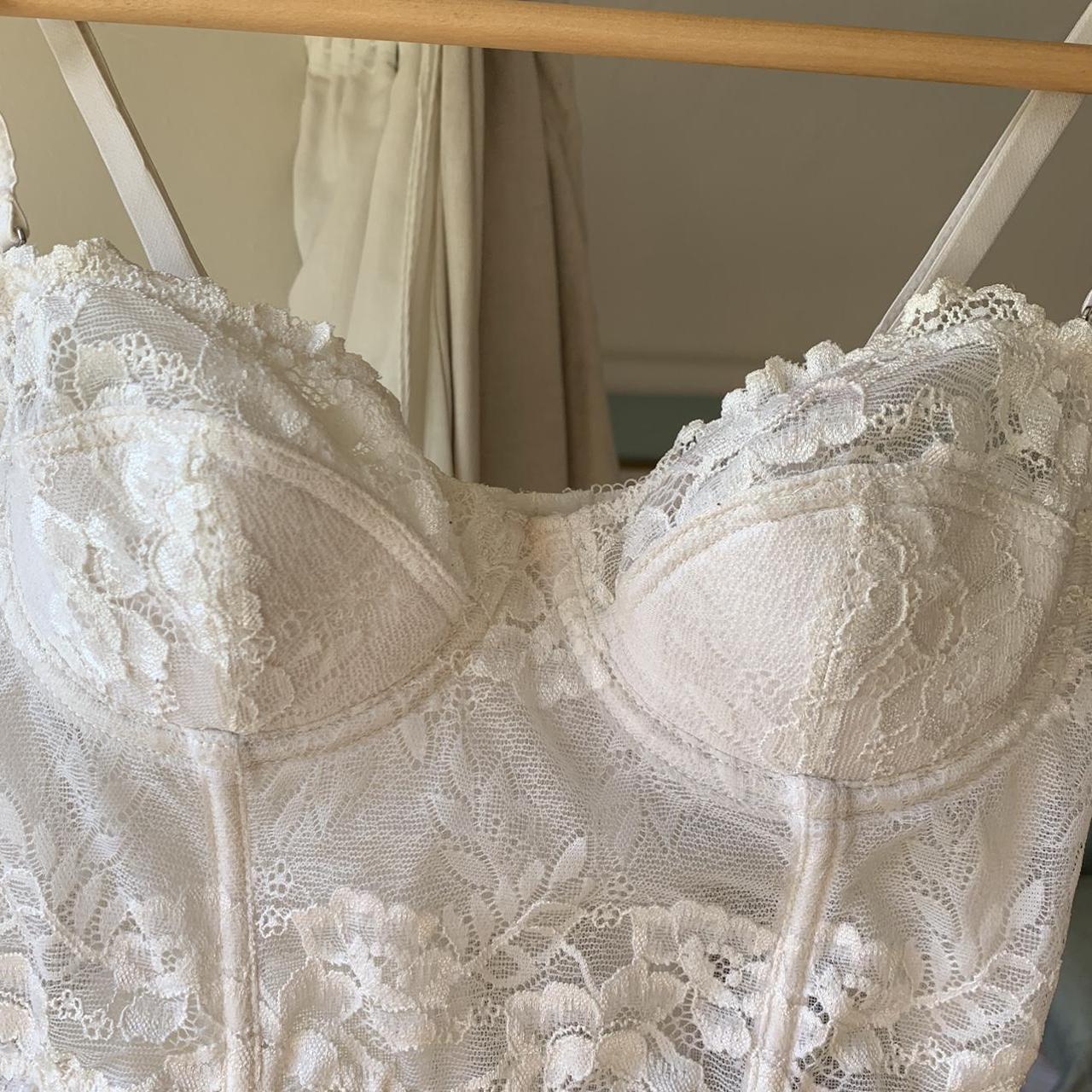 urban outfitters white lace corset top size S... - Depop