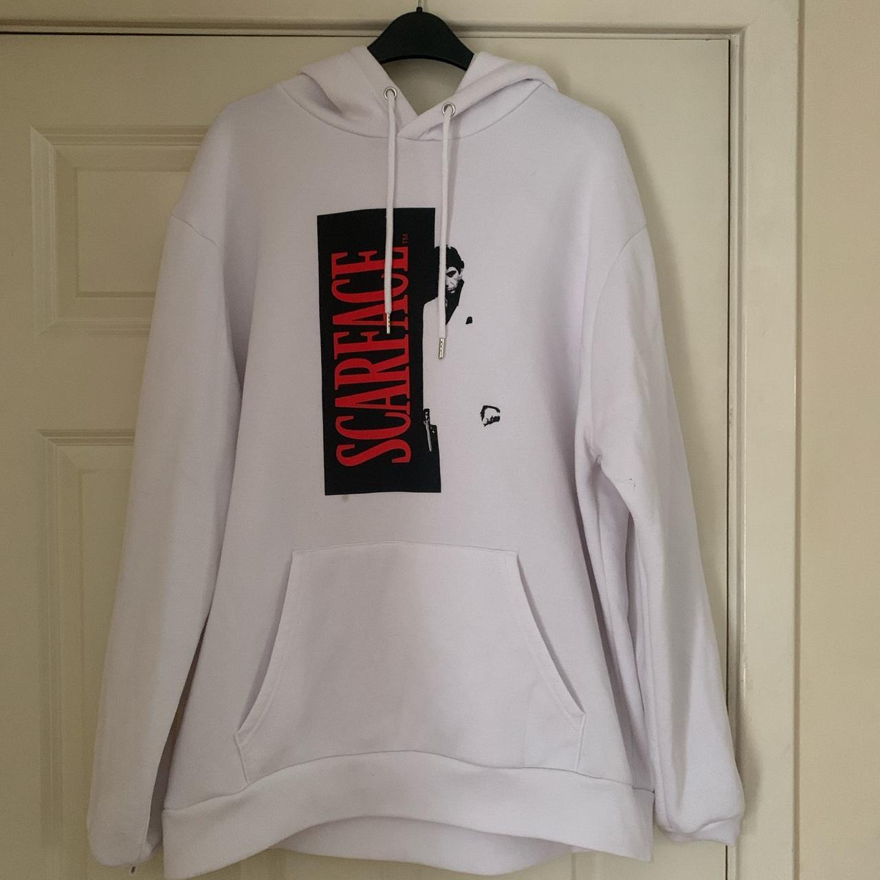 Scarface white hoody in size 2XL Red and black print... - Depop