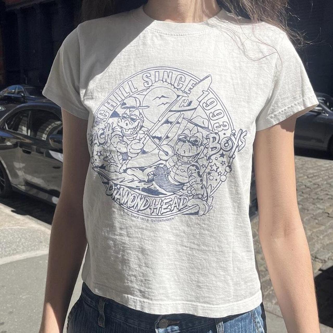 Rare Brandy Melville Don't Play with my heart white - Depop