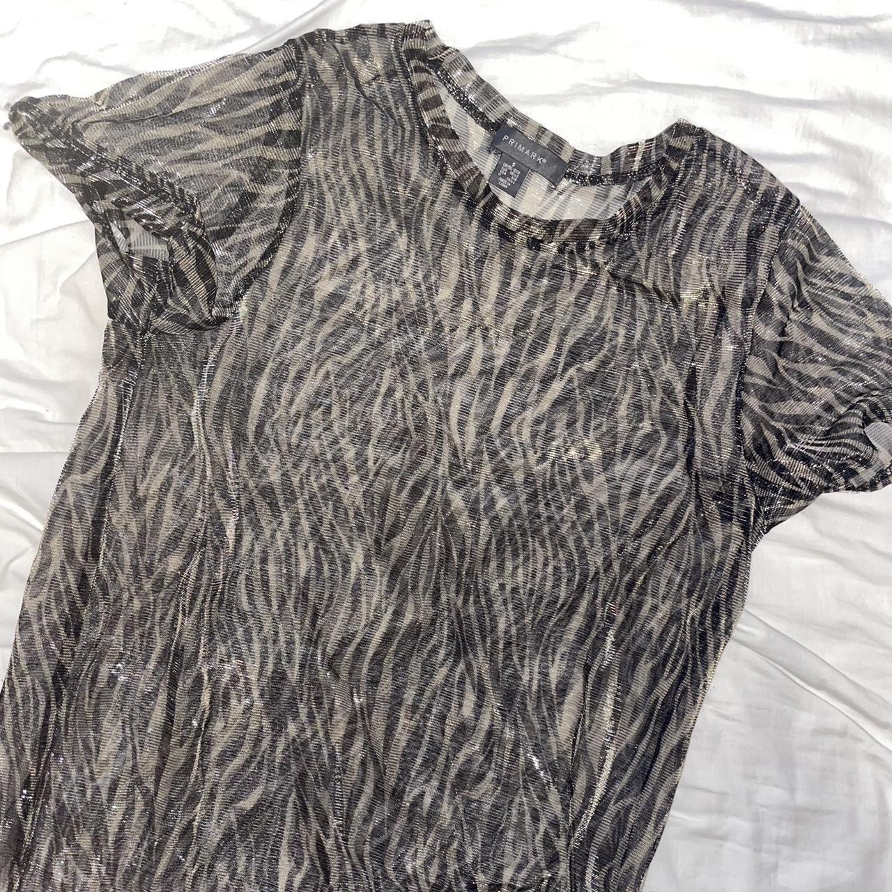 zebra print shiny t shirt dress beach cover up brand... - Depop