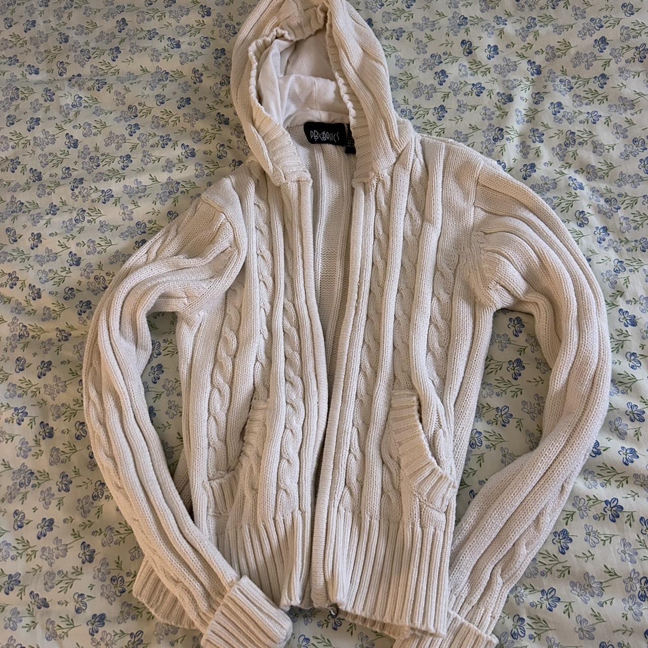 Sweater zip up hoodie, so cute just have too many... Depop