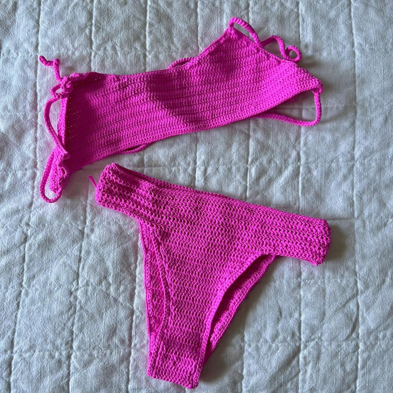 Skims crochet swim bikini set - color Taffy, such a... - Depop