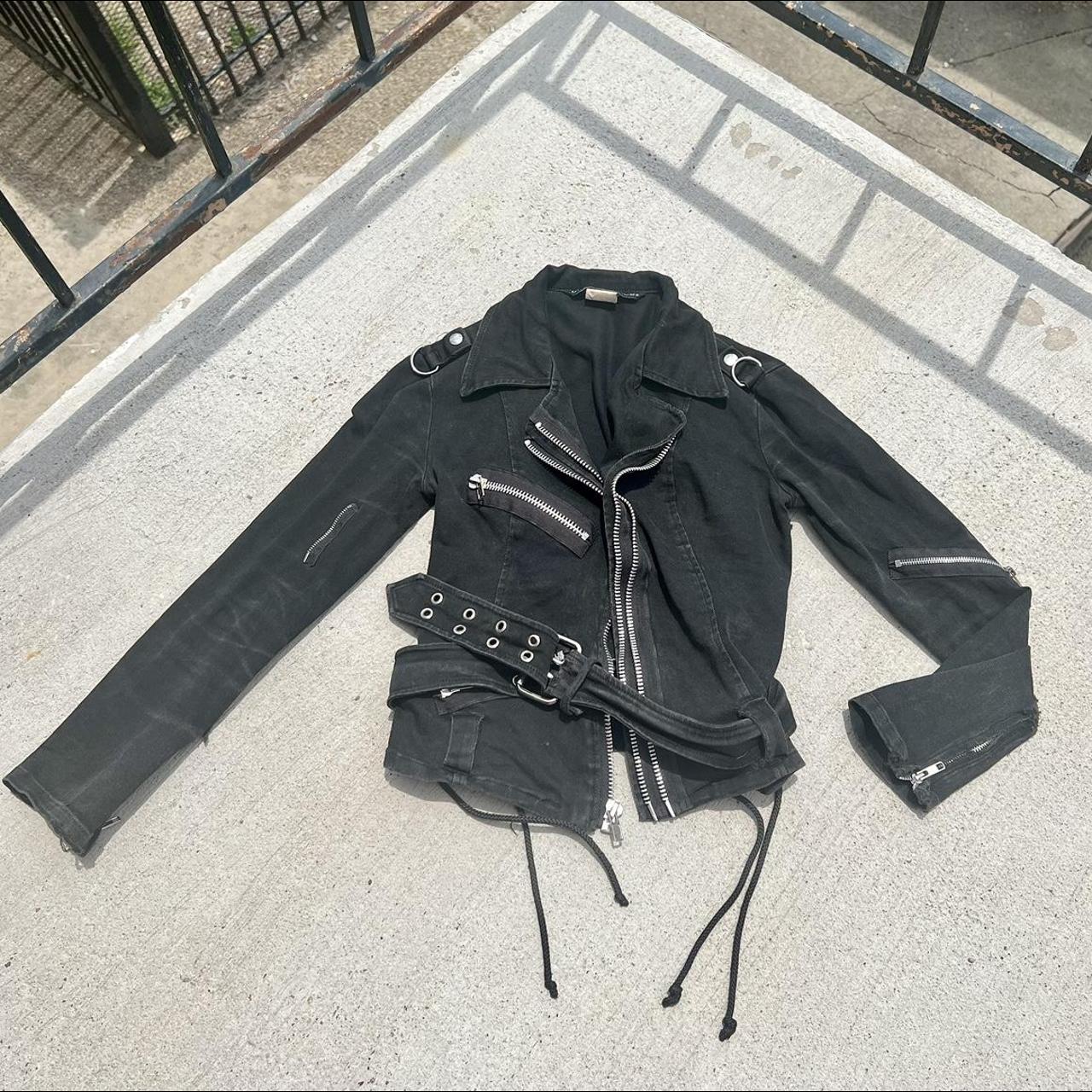 Lip Service Women's Black and Silver Jacket | Depop