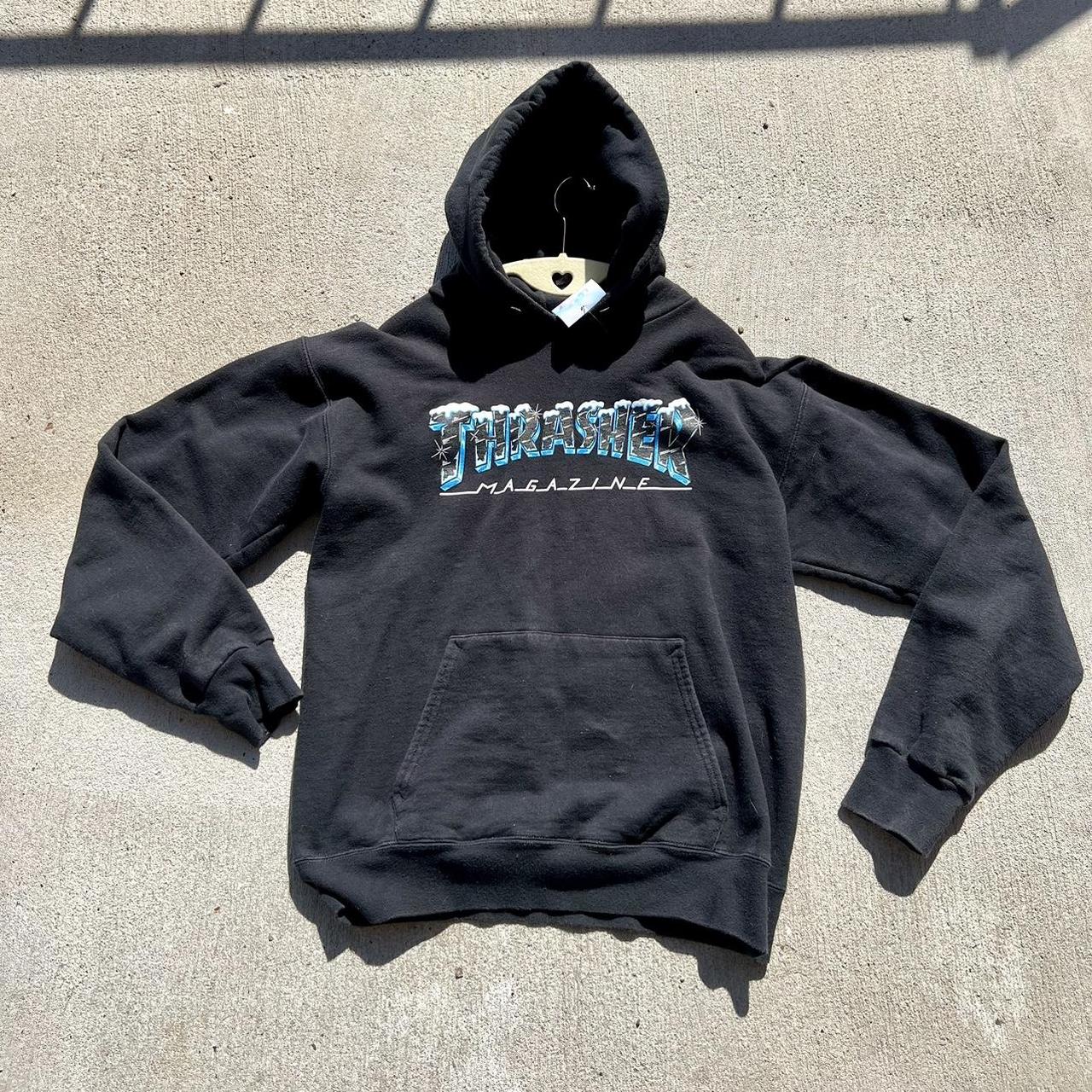 Thrasher black best sale ice hoodie