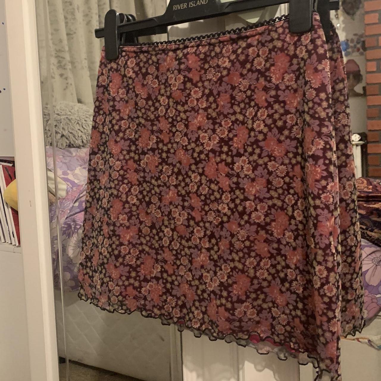 urban outfitters floral print layered skirt (MAY... - Depop