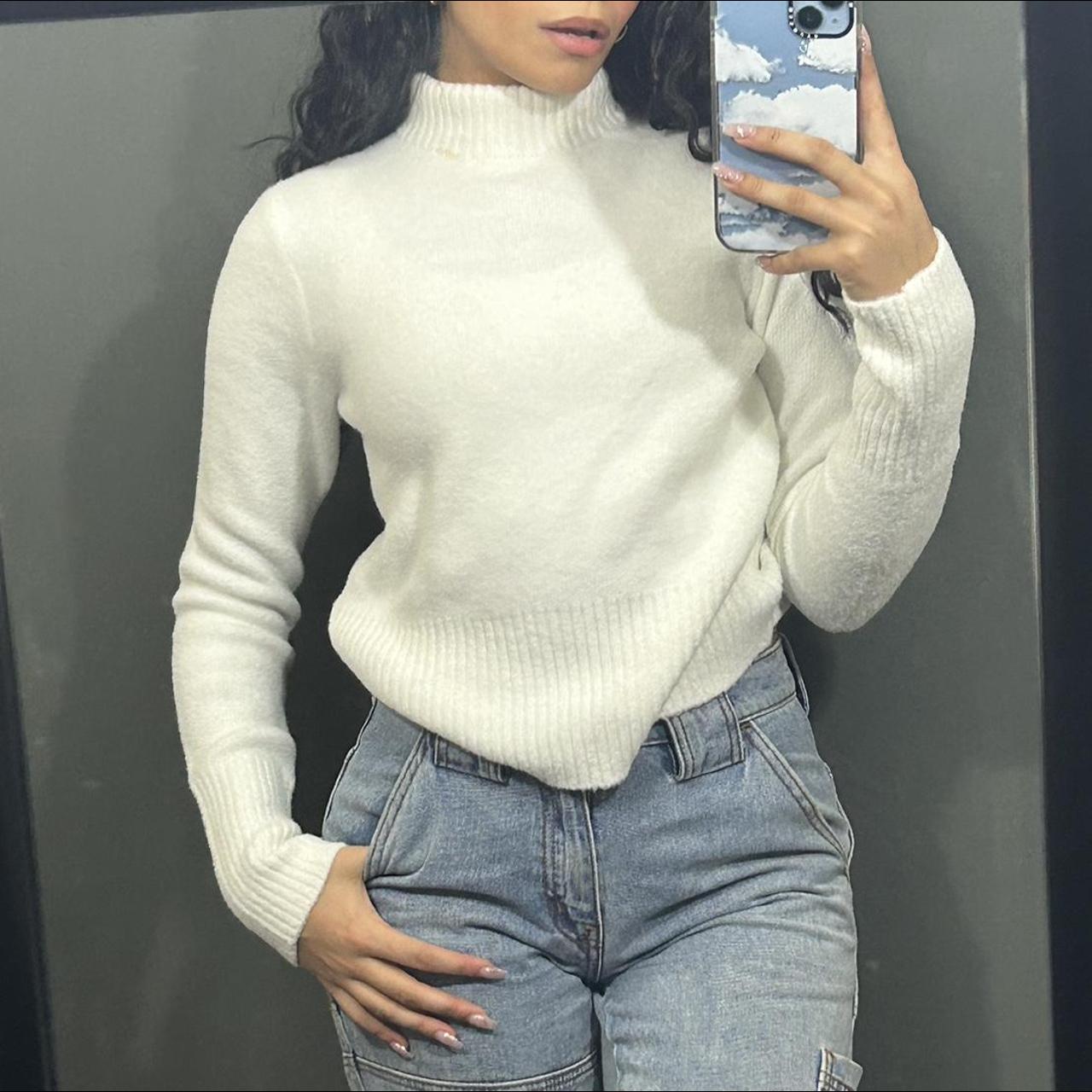 Zara Women's White Jumper Depop