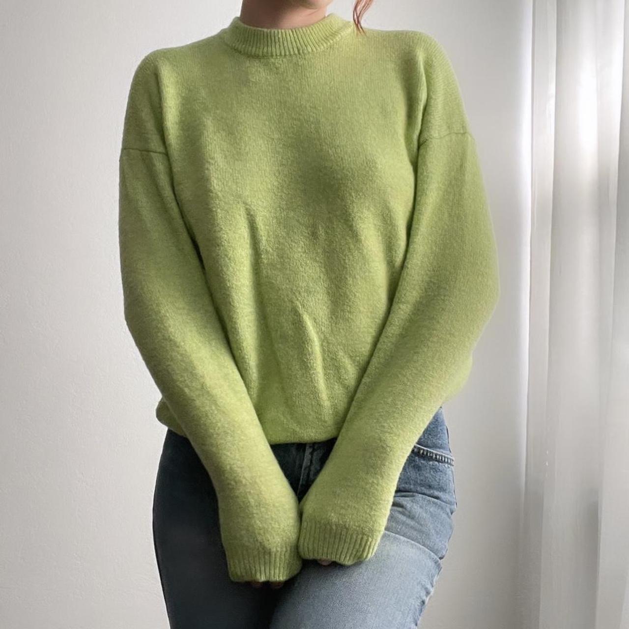 Lime green hot sale mock neck