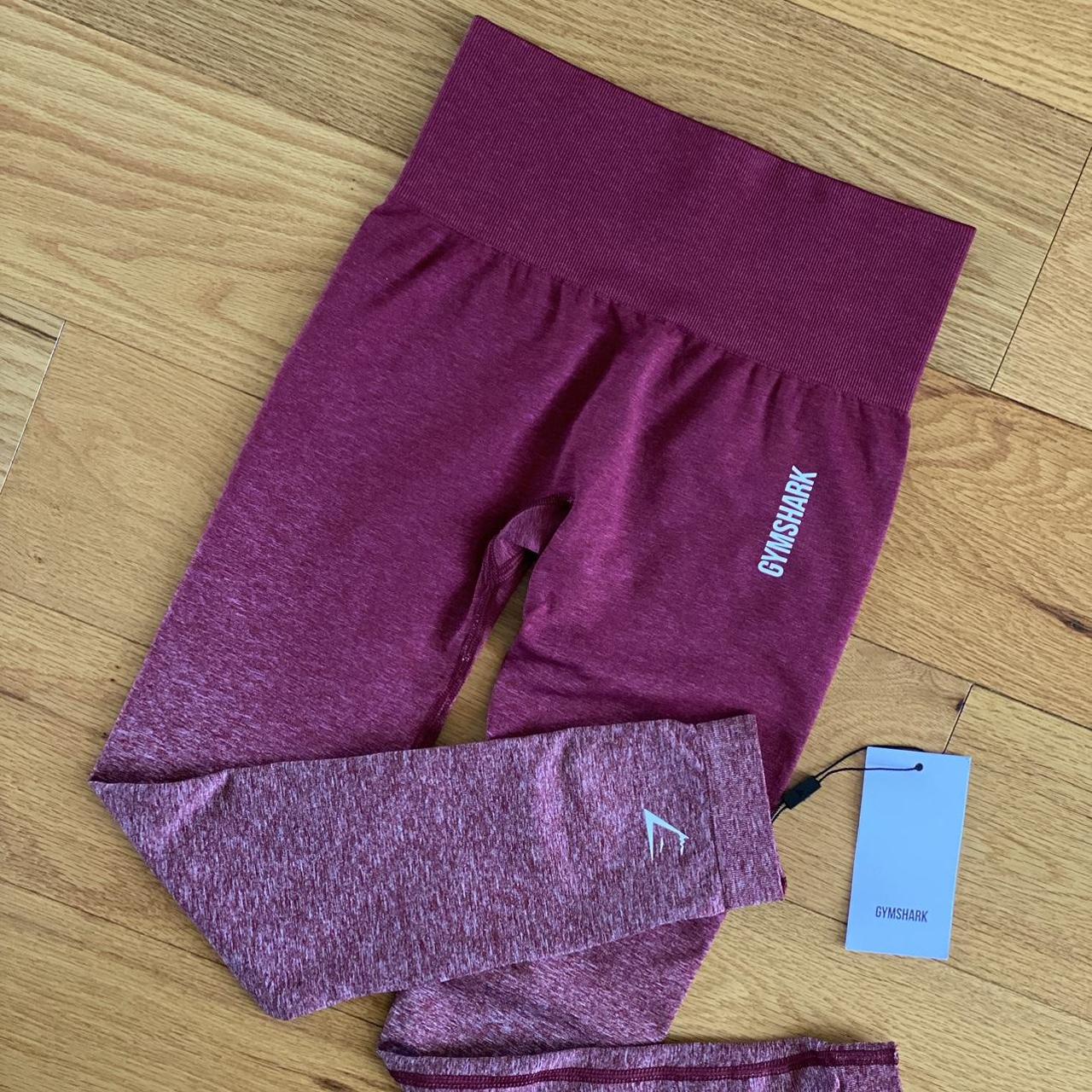 Gymshark Adapt ombré burgundy / red and white