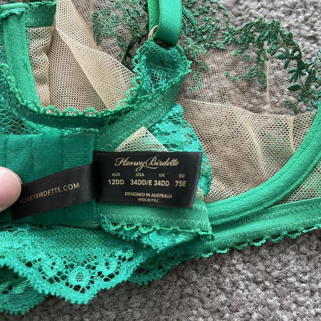 Honey Birdette Laura Emerald Bra 12DD in perfect... Depop