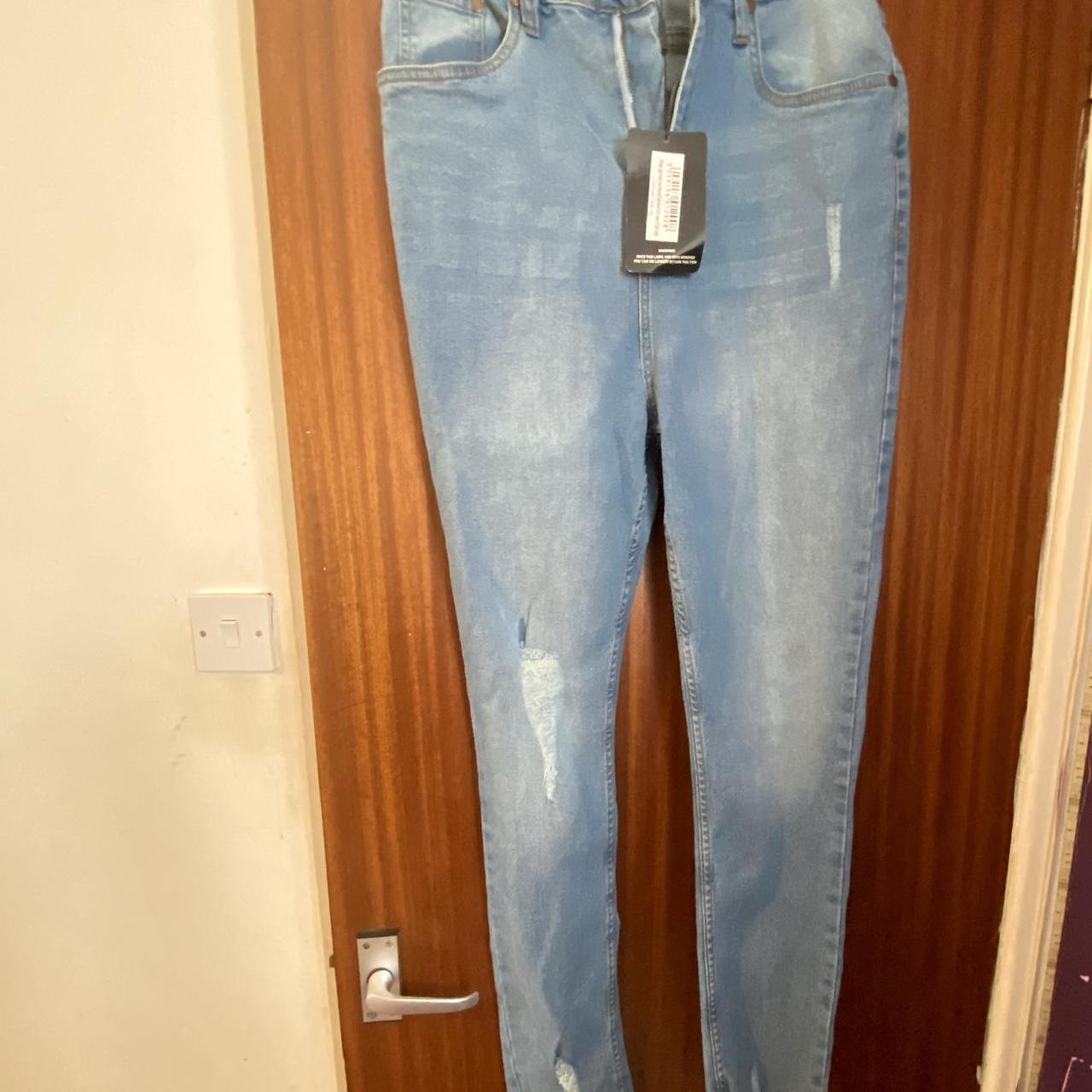 Light wash best sale cuffed jeans