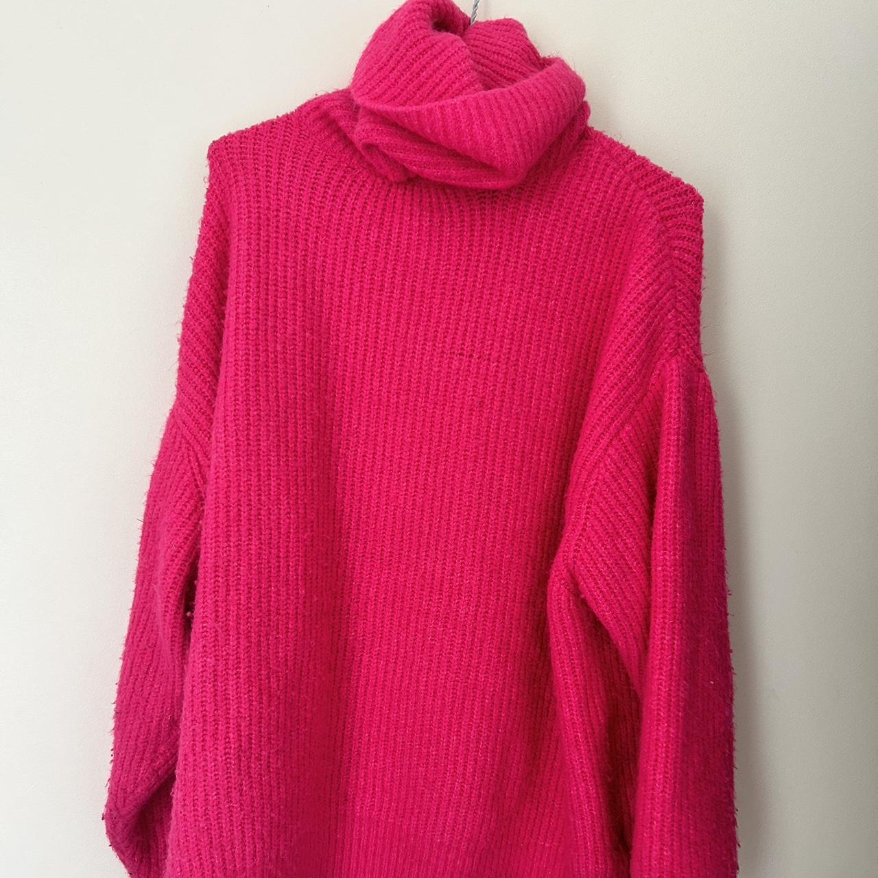 Zara neon store pink jumper