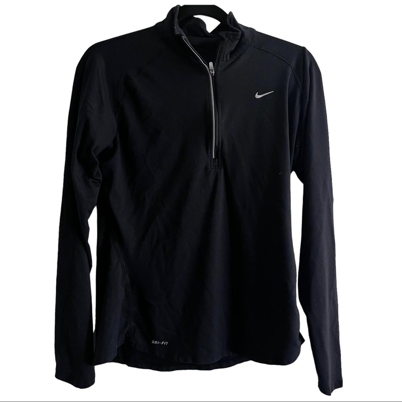 Nike dri fit black quarter zip Size M... - Depop