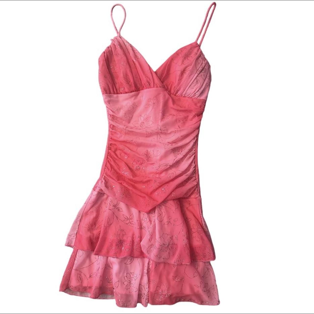 Vintage y2k pink dress with glittery details Sooo... - Depop