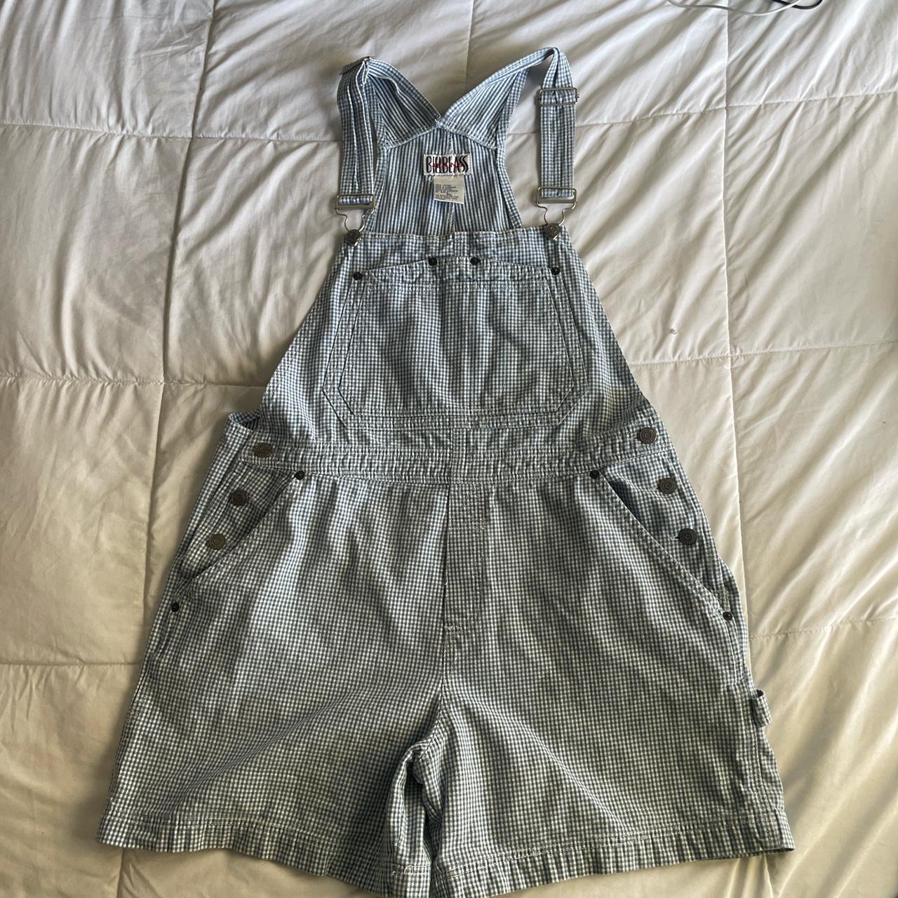 Bill Blass Women's White and Blue Dungarees-overalls | Depop