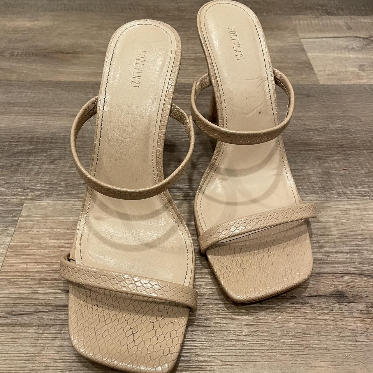 tan heeled sandals