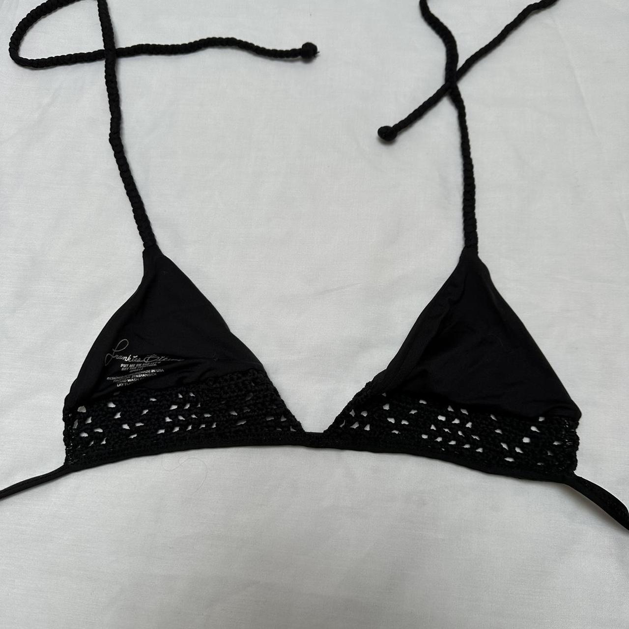 Frankies Bikinis Women's Black Swimsuitonepiece Depop