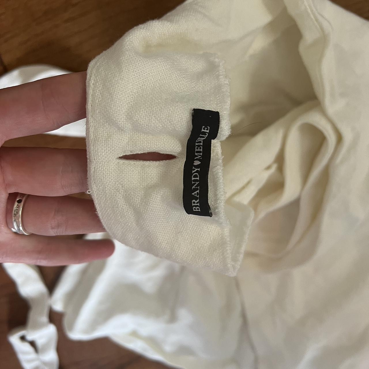 Brandy Melville white linen wrap skirt Depop
