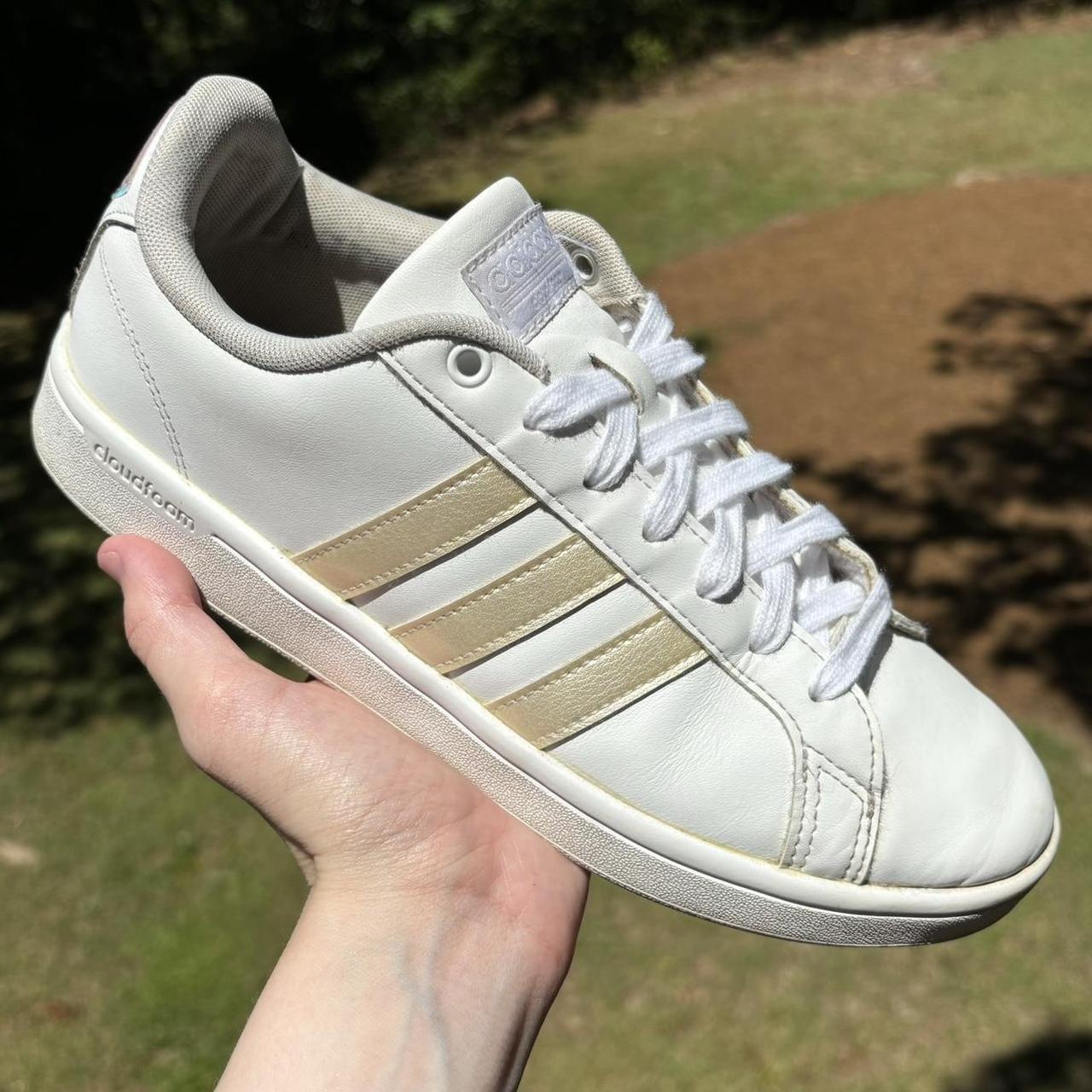 Adidas advantage iridescent 3 stripe womens sneakers best sale