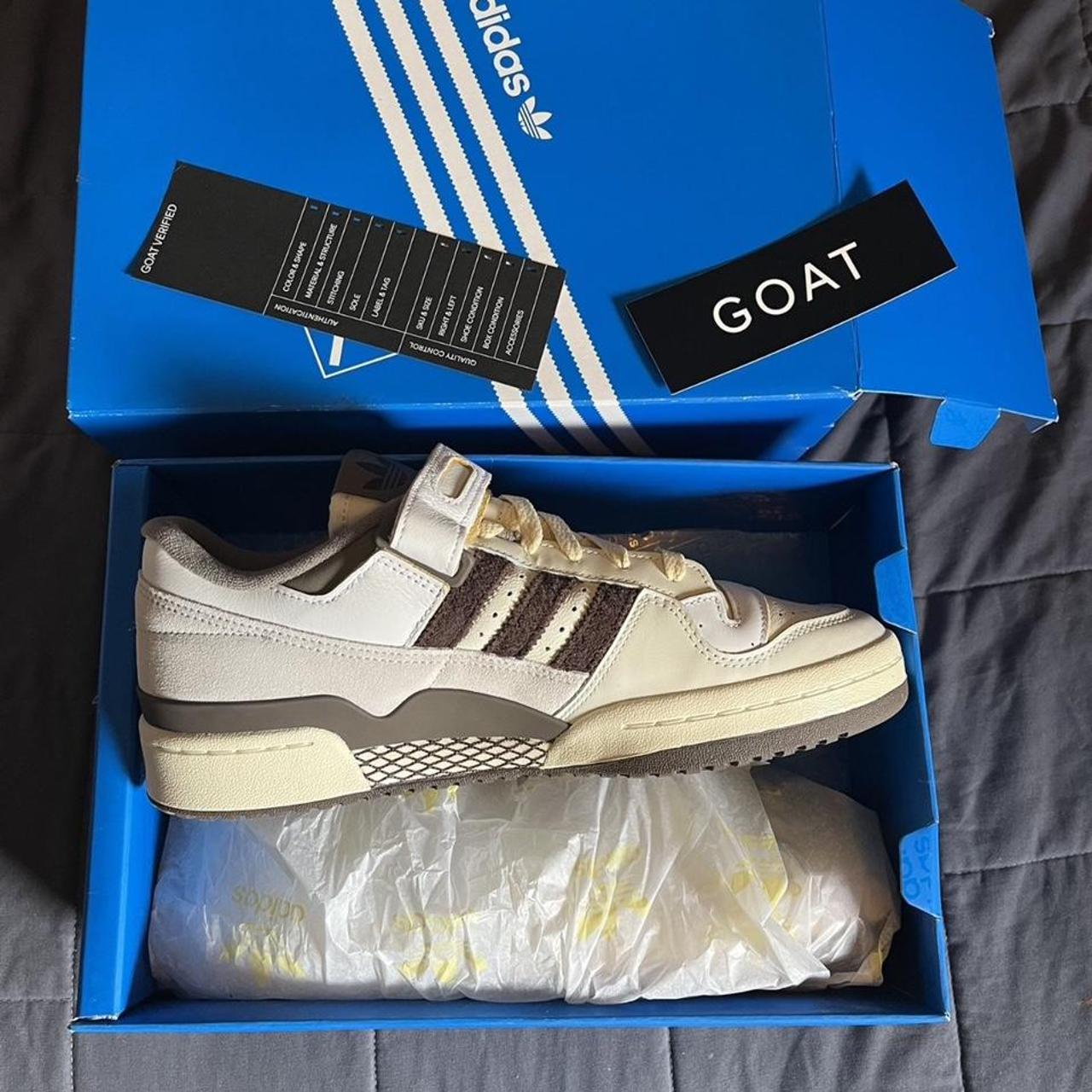 adidas Forum Low- Off White Brown size 9.5 BRAND NEW - Depop