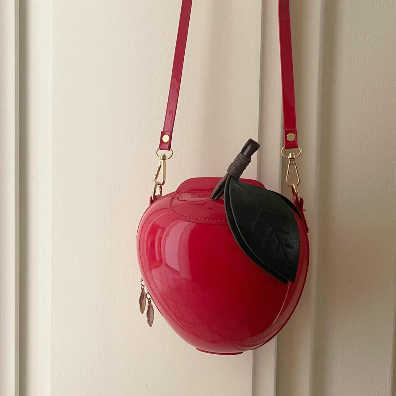 Red Apple Arcylic Evening Clutch Bag Purse Jewelry Box