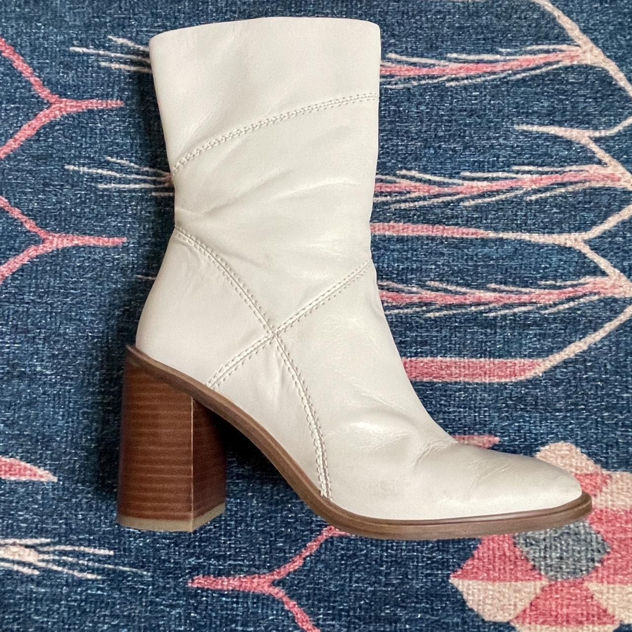 Franco sarto white boots best sale