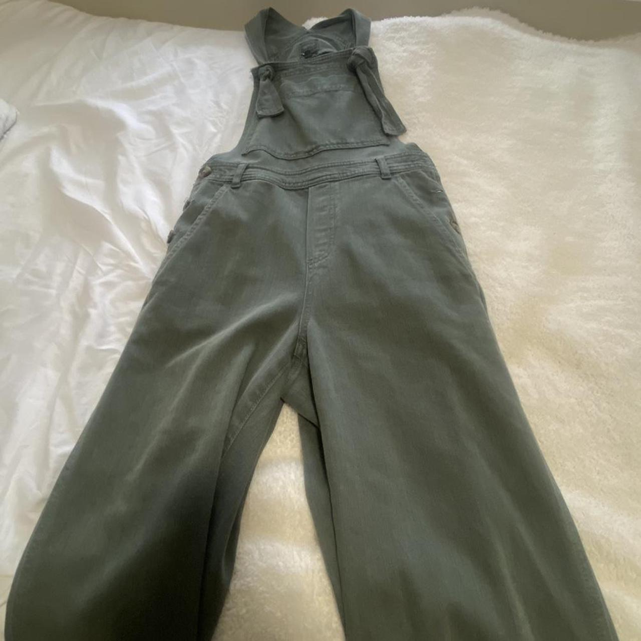 Aerie Women's Green Dungareesoveralls Depop