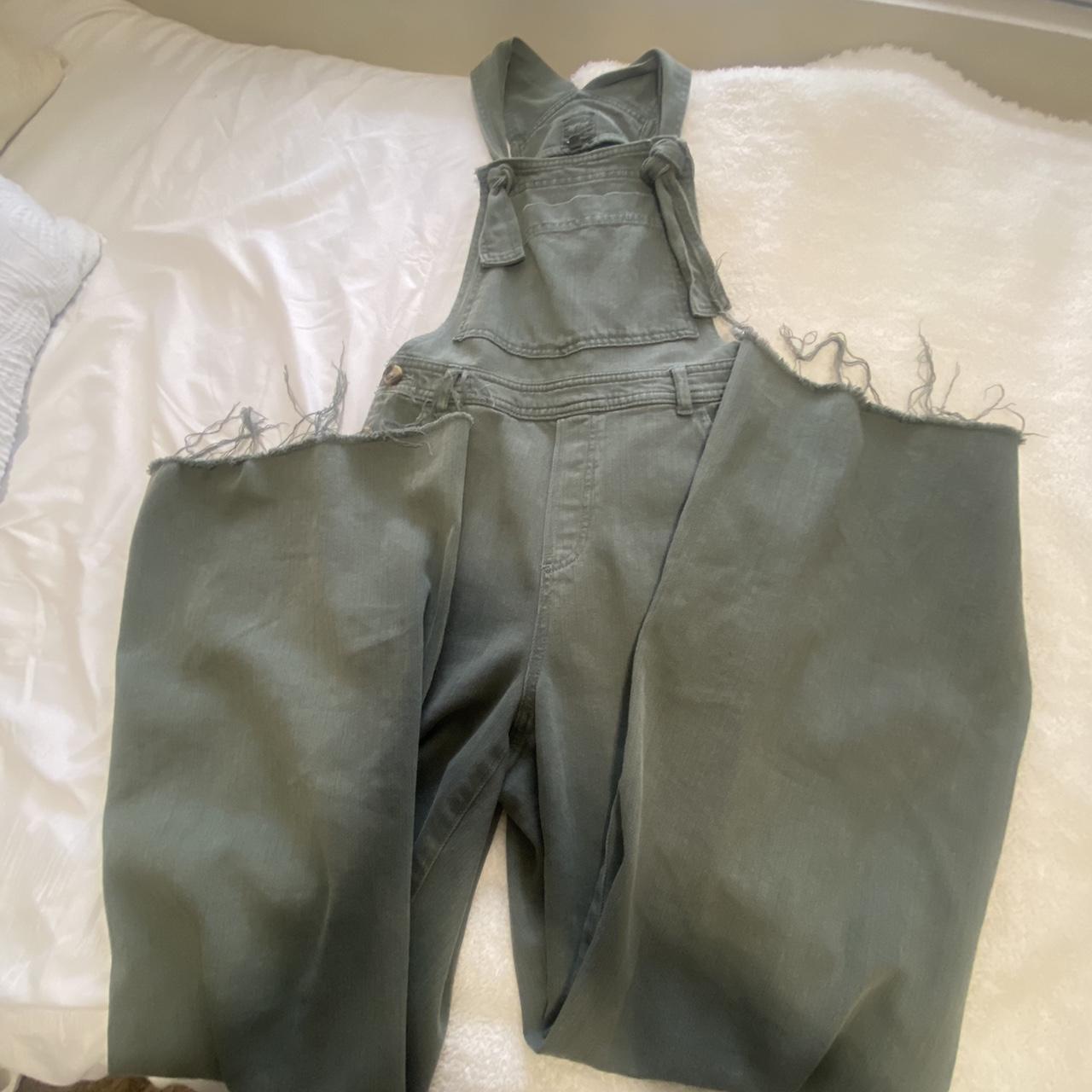 Aerie Women's Green Dungareesoveralls Depop