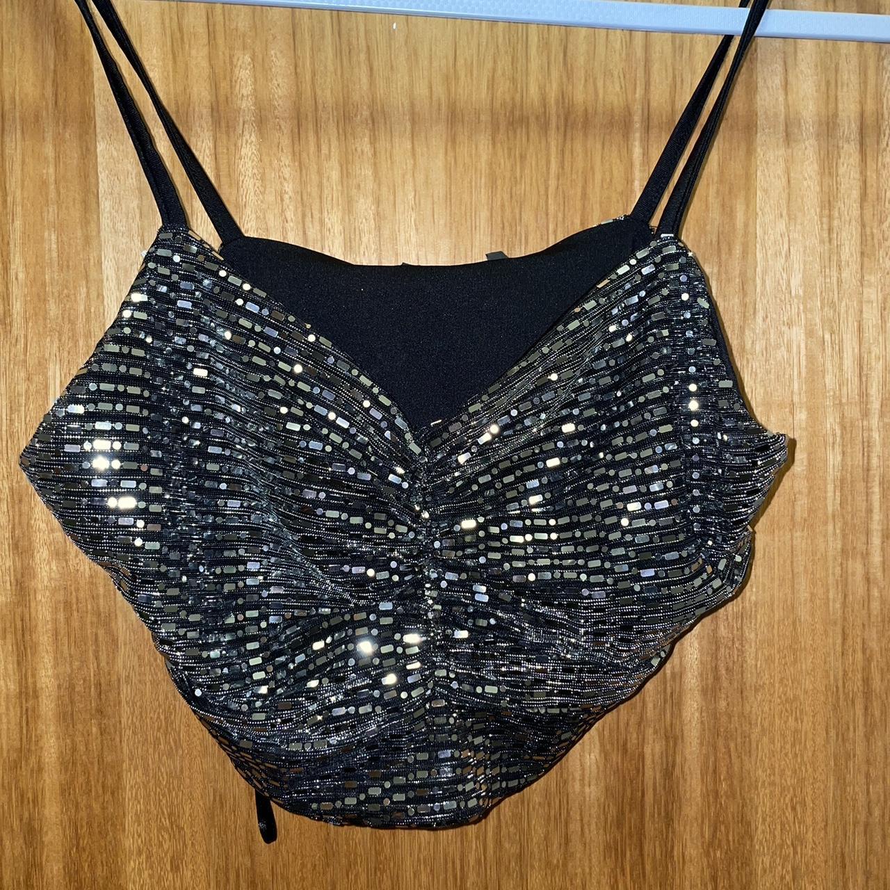 Primark Women's Silver Croptop Depop