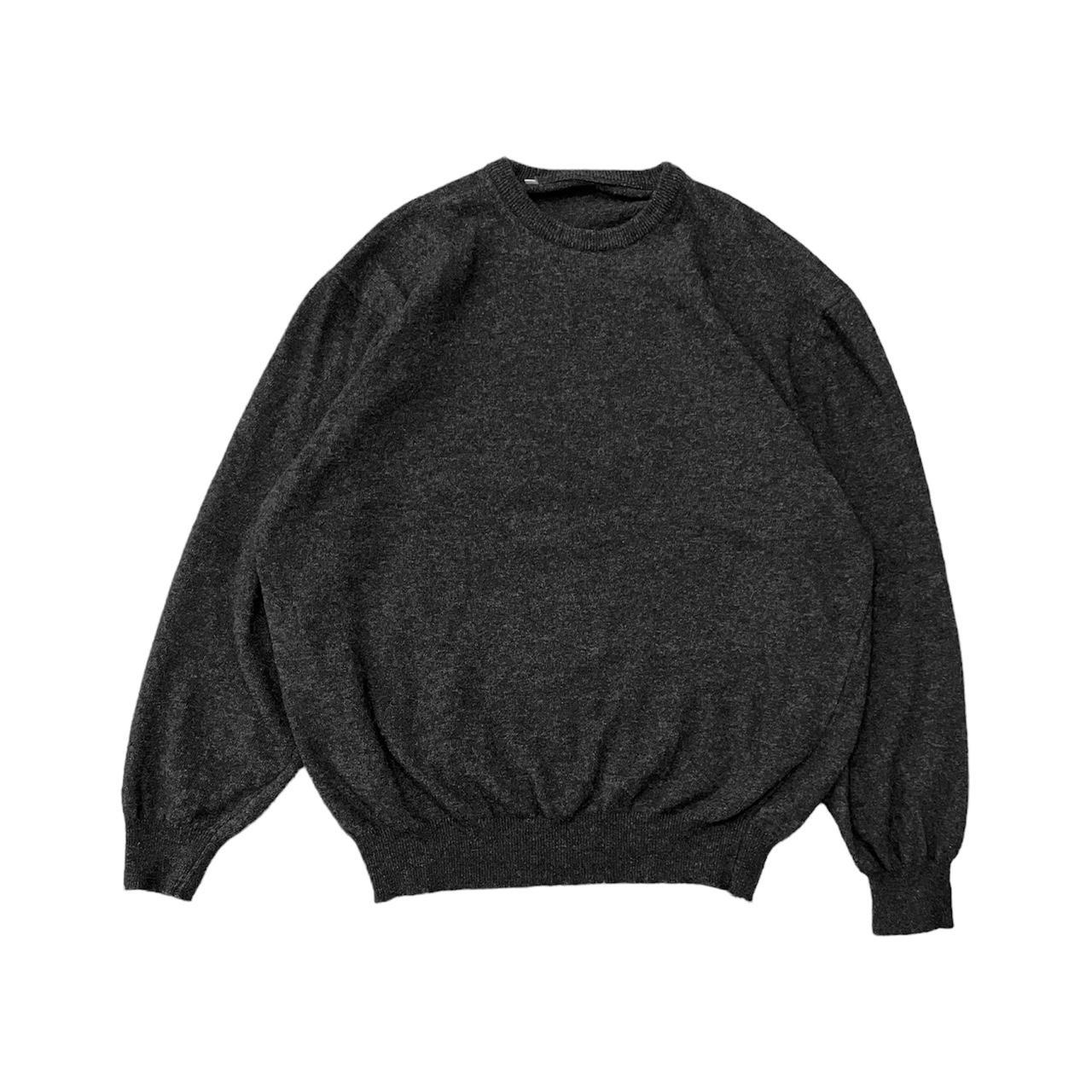 Vintage Wool Sweater - Dark Grey - Great... - Depop