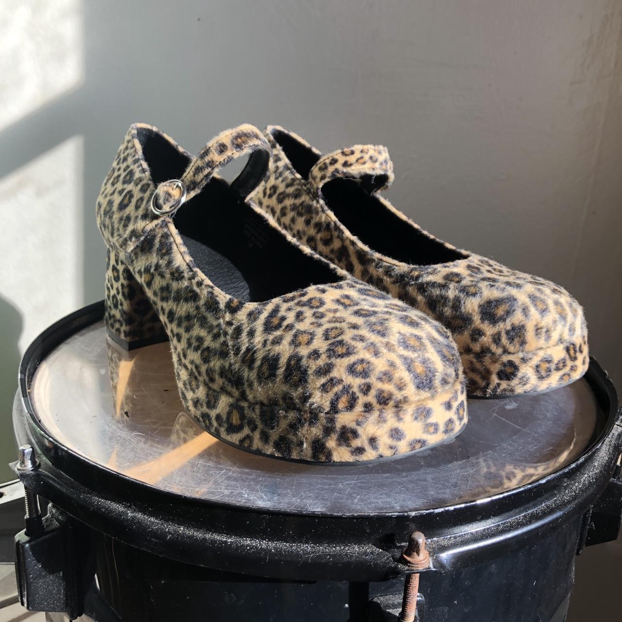 Chunky Delia’s platform mary janes. Leopard print,... - Depop