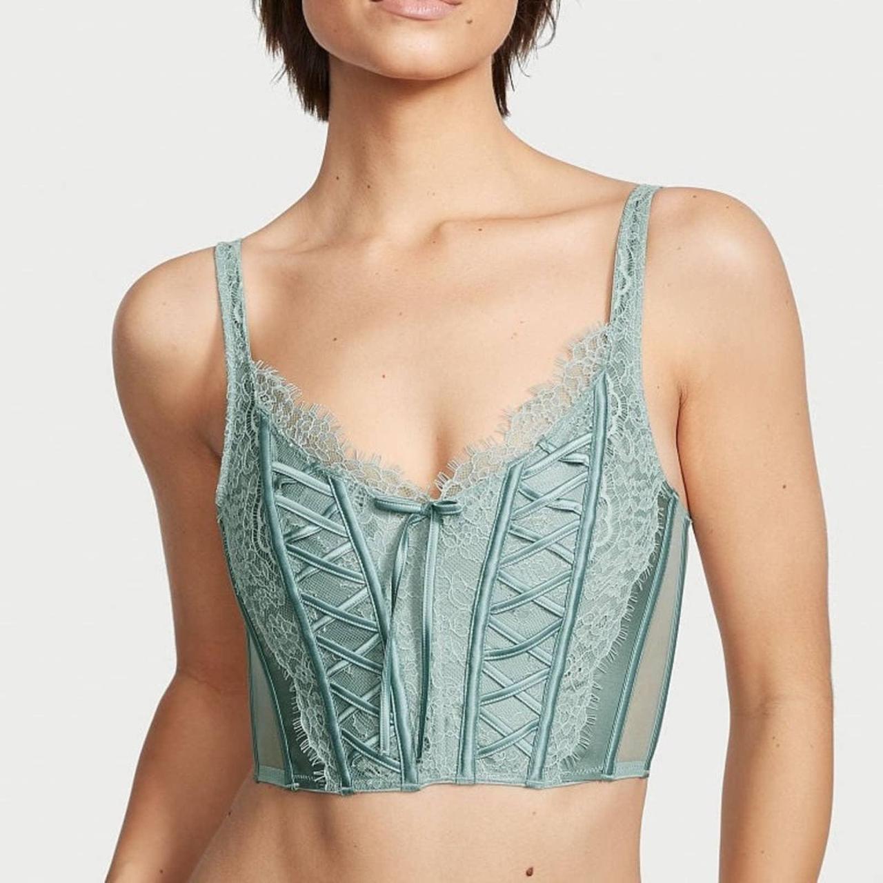 Victoria's secret Lace demi bralette corset top - - Depop