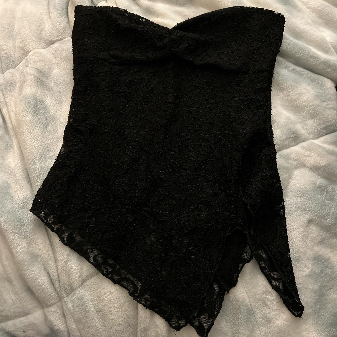 Black lace bandeau top!! Just Polly brand from Hot - Depop