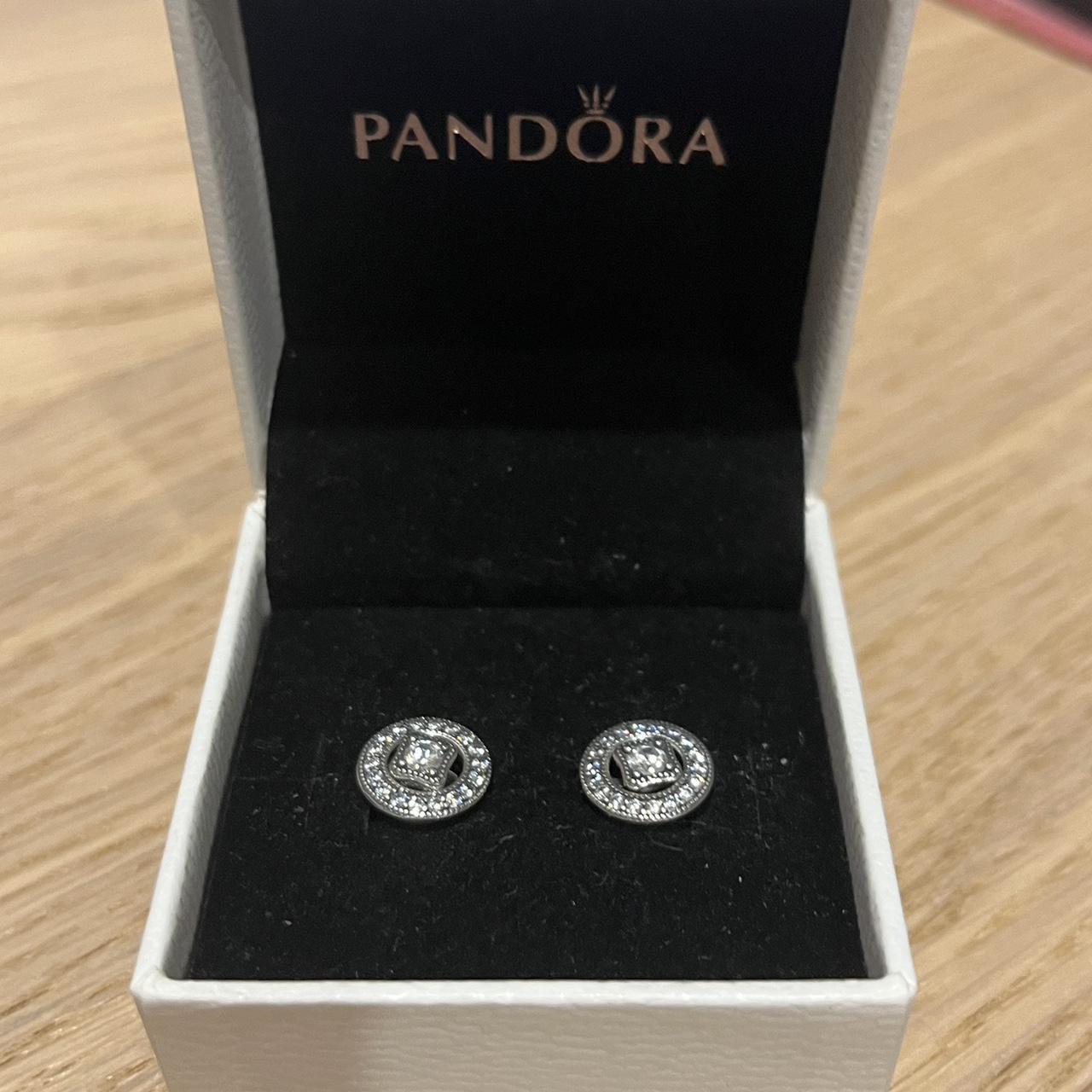 PANDORA Rose Round Sparkle Halo Stud Earrings 286272CZ | David Christopher