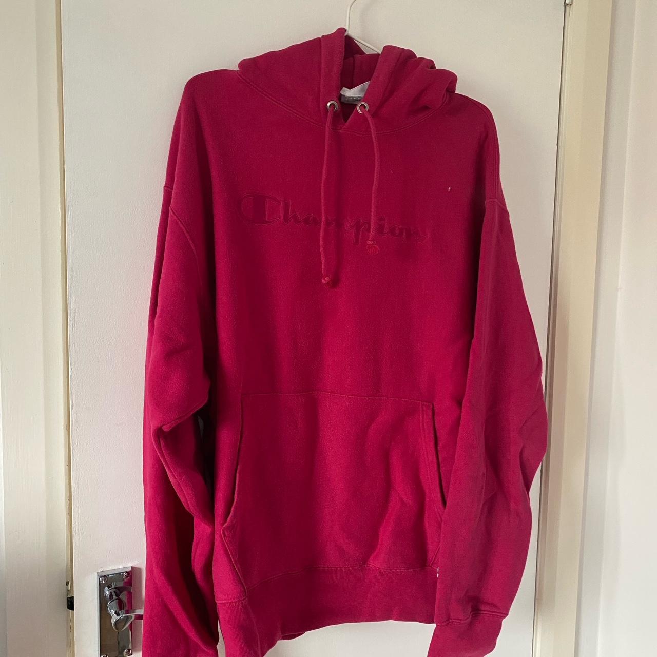 Champion hoodie pink online mens