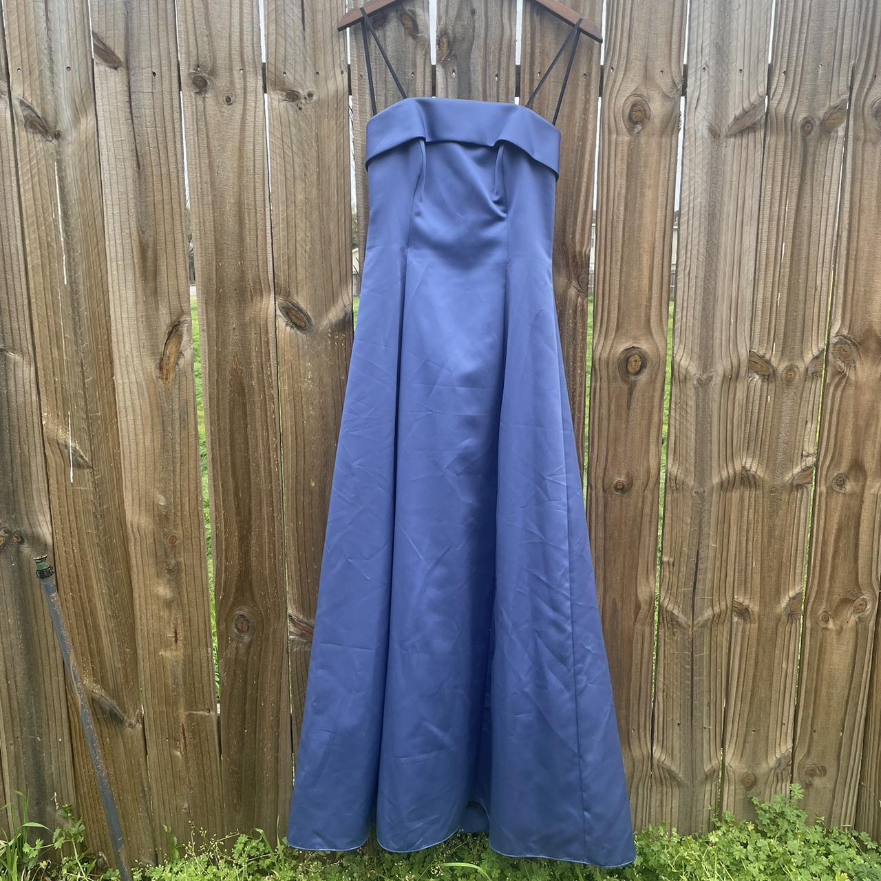 90s Formal Prom Dress Lovely blue strapless gown... - Depop