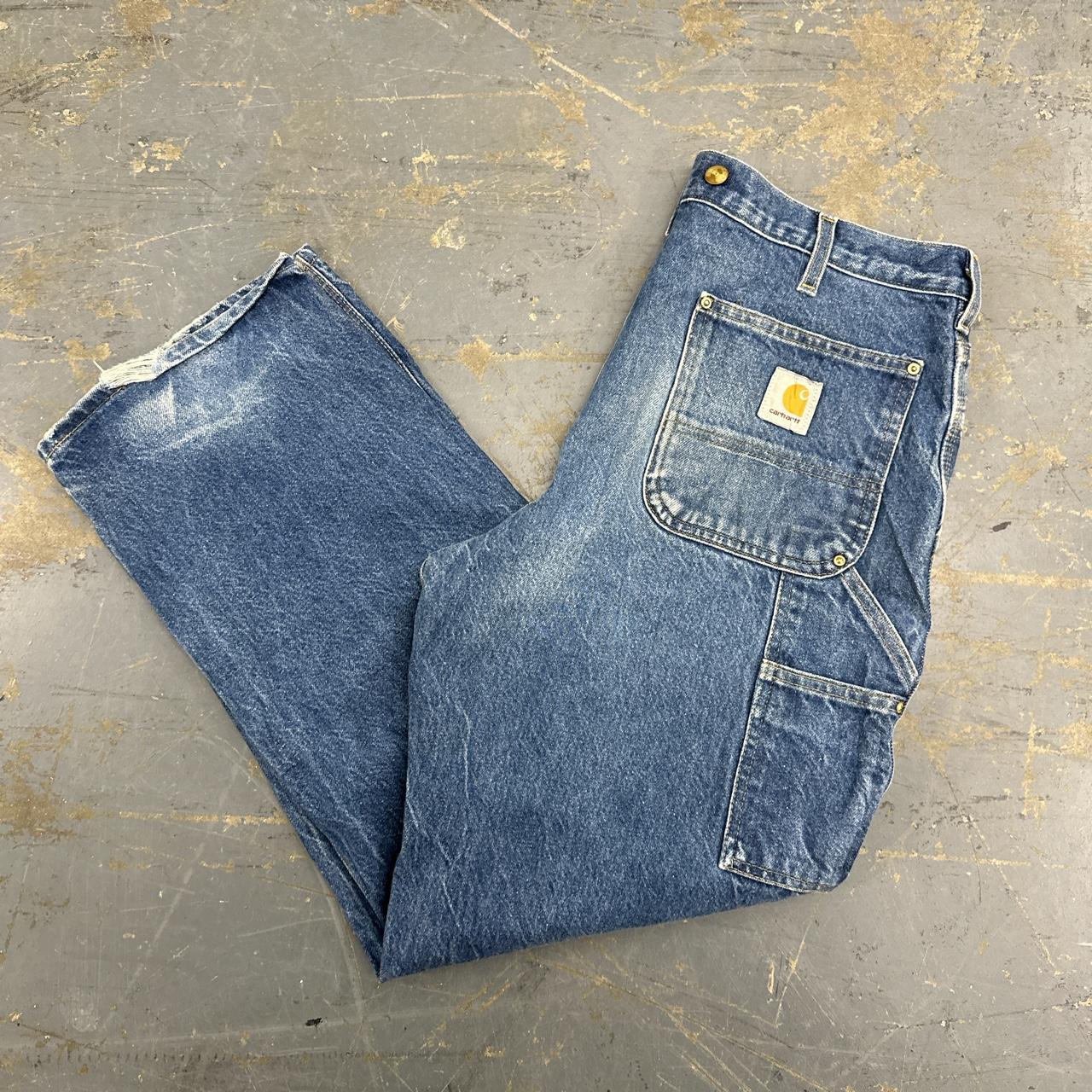 Carhartt Men's Blue Trousers | Depop