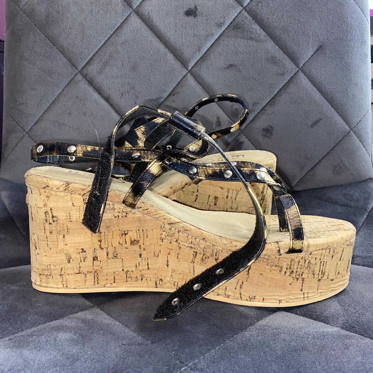 Leopard print wedges from ego Perfect for holidays... Depop
