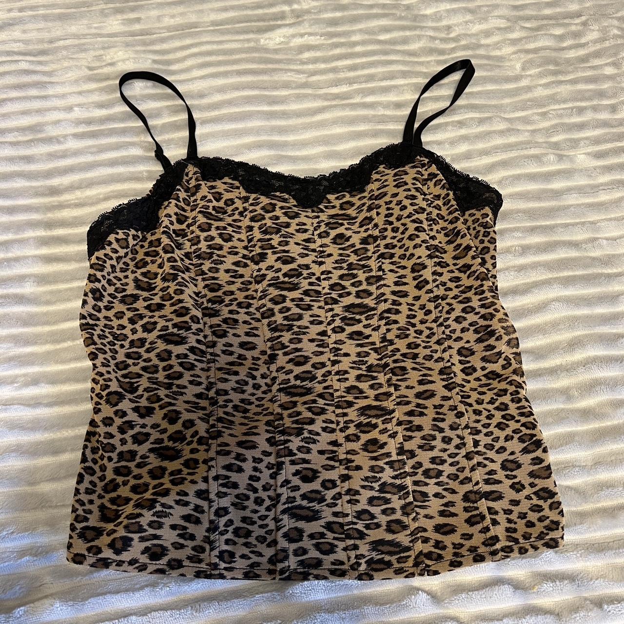 Venezia cheetah print corset like top size 16 - Depop