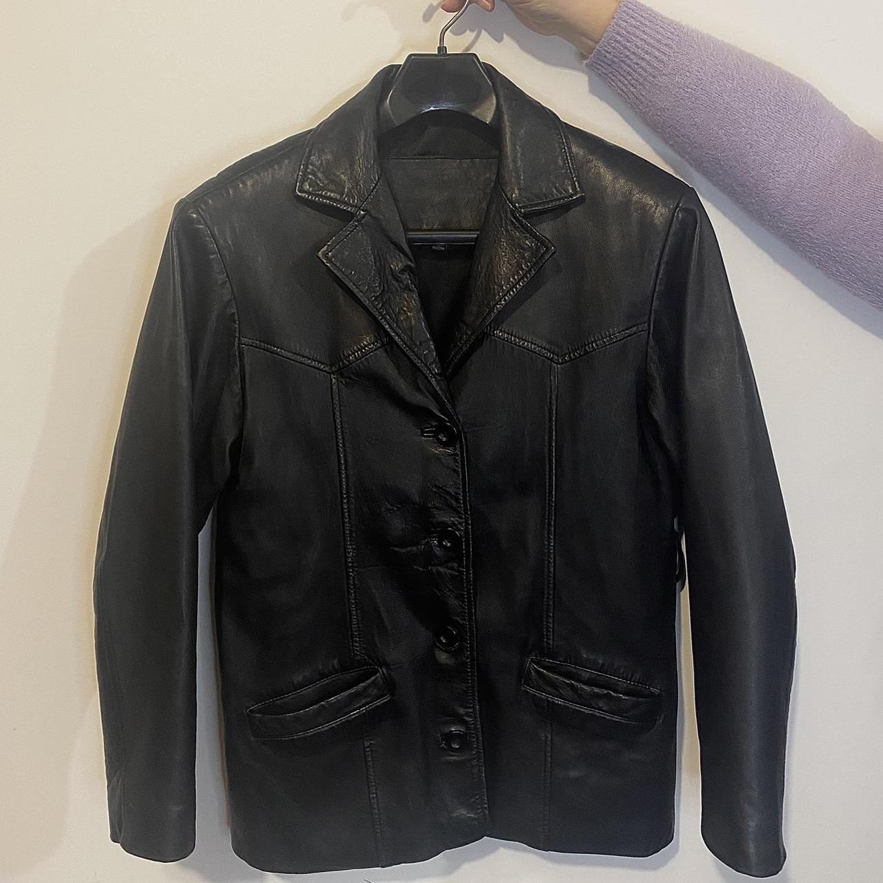 Fiorano Lampskin Leather Jacket - Size L -... - Depop