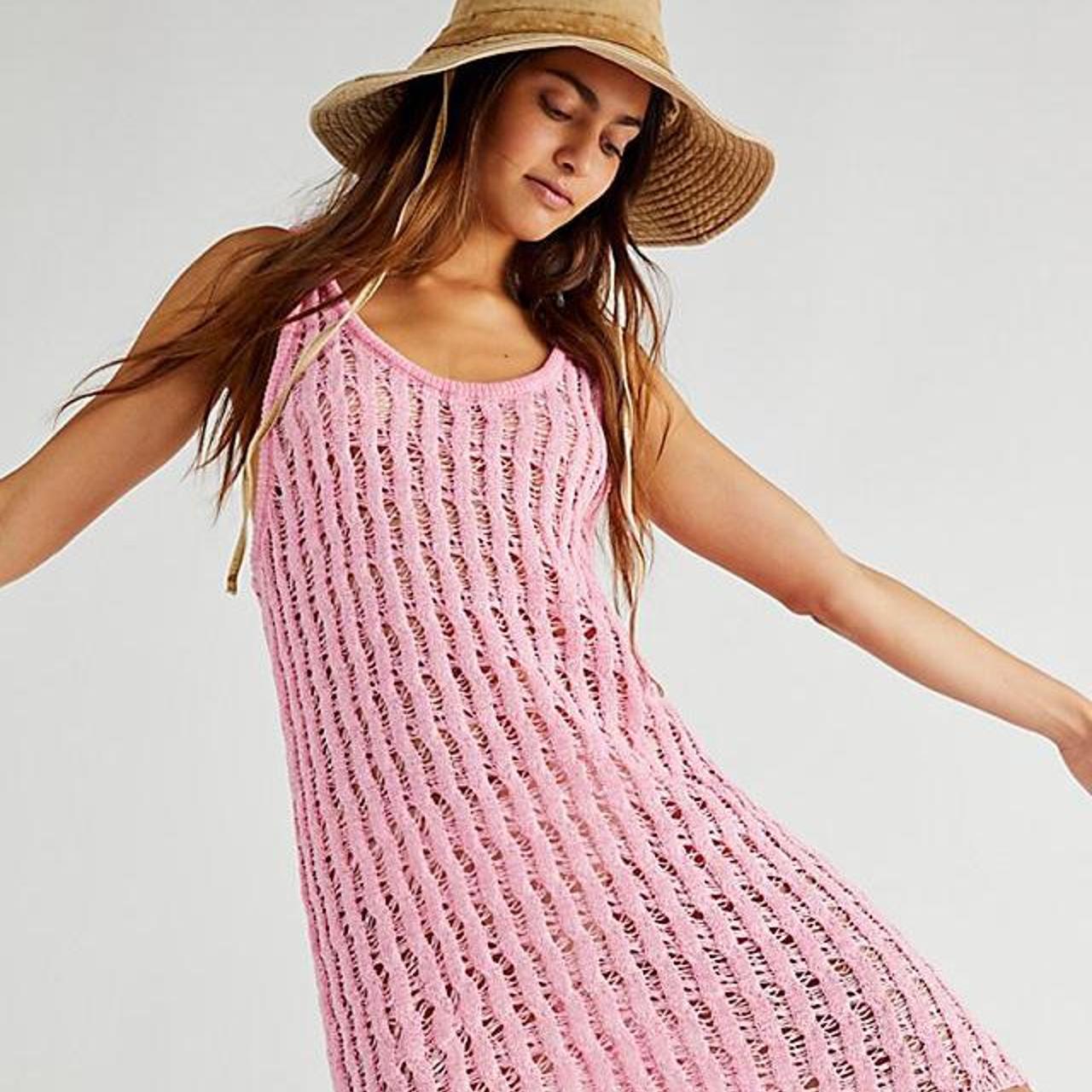 Free People Women's Pink Coverups Depop