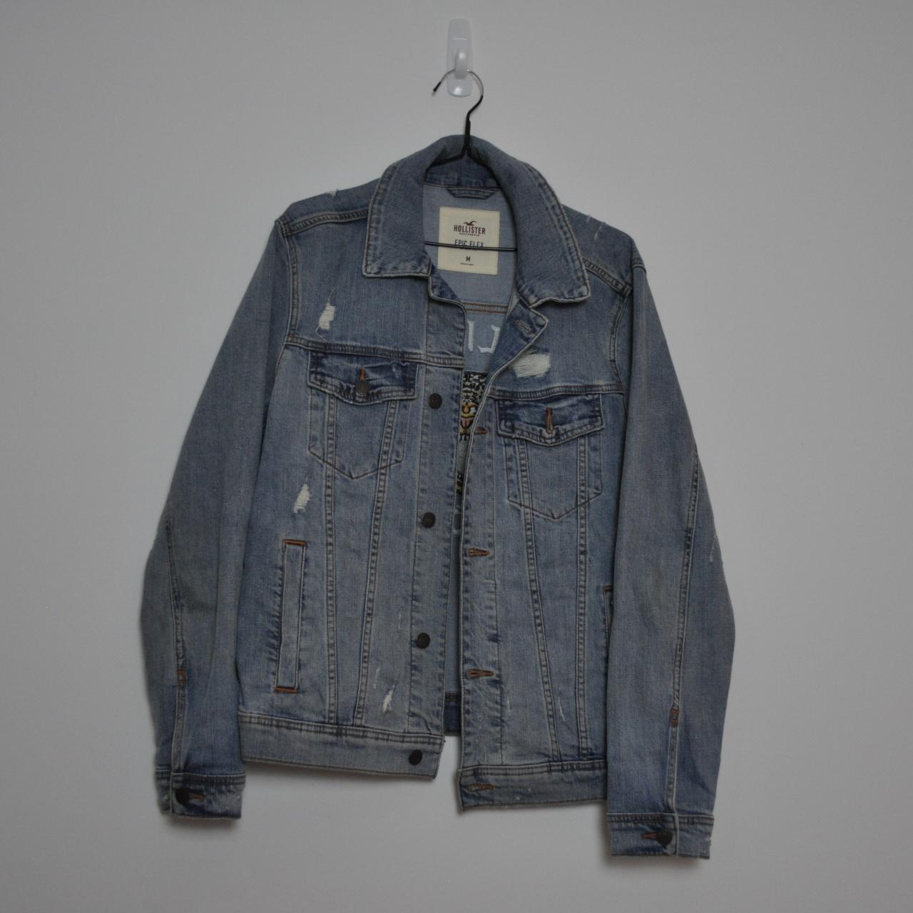 Hollister Tiger Embroidered Denim stretch jacket