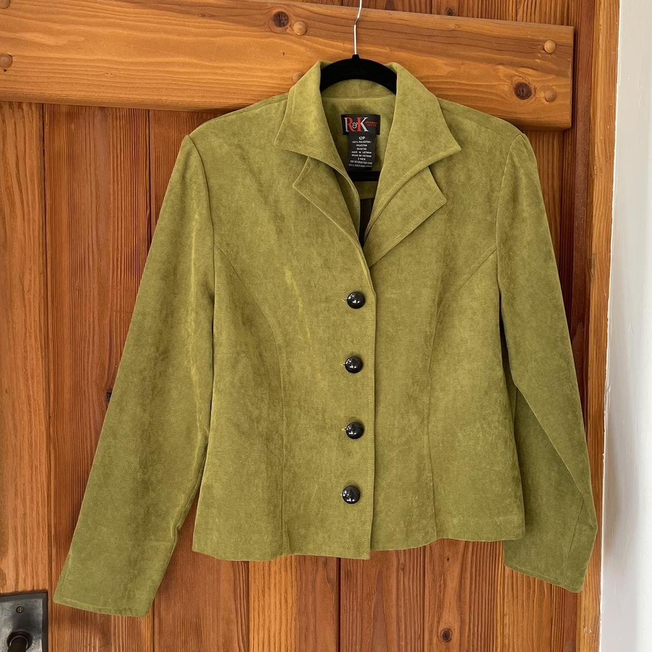Beautiful Avocado Green Blazer/Jacket -vintage size... - Depop