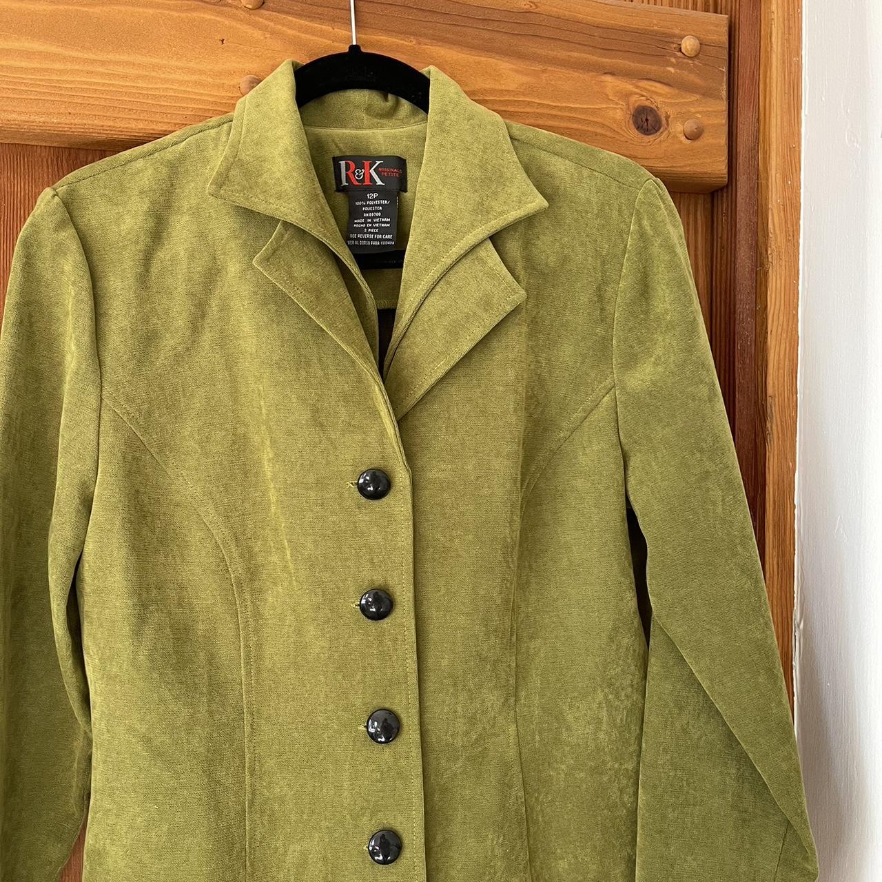 Beautiful Avocado Green Blazer/Jacket -vintage size... - Depop
