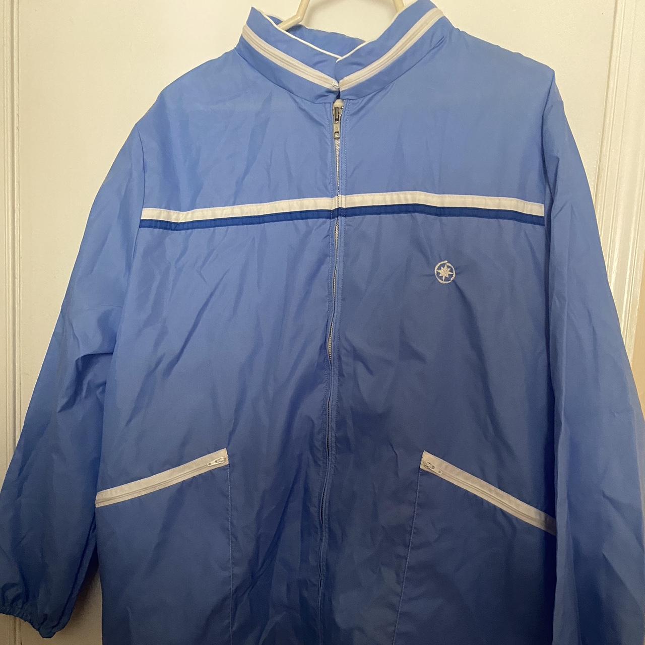 🌀Blue & White Windbreaker🌀 Never worn! No visible... - Depop